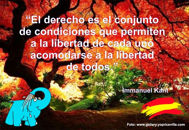 Una Enseñanza de Immanuel Kant sobre Los Derechos, en La Frase del Día del Centro de lavado de coches Elefante Azul de Avilés